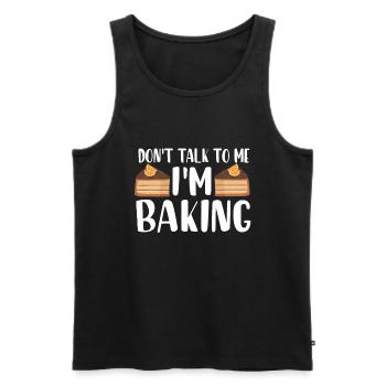 Chef Pâtissier Pâtisserie Boulanger Pâtisserie Pâtisserie - Débardeur bio Premium Homme - noir - Devant - AI Model Male 178 light (178cm)