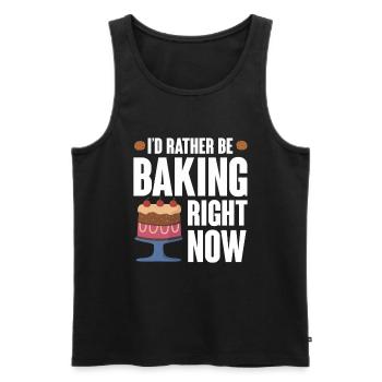 Chef Pâtissier Pâtisserie Boulanger Pâtisserie Pâtisserie - Débardeur bio Premium Homme - noir - Devant - AI Model Male 178 light (178cm)