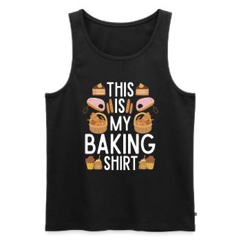 Pâtisserie cadeau boulanger pour les boulangers - Débardeur bio Premium Homme - noir - Devant - AI Model Male 178 light (178cm)