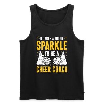 Pom-pom girl Cheerleading Cheer Trainer - Débardeur bio Premium Homme - noir - Devant - AI Model Male 178 light (178cm)