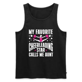 Pom-pom girl Cheerleading Cheer Aunty - Débardeur bio Premium Homme - noir - Devant - AI Model Male 178 light (178cm)