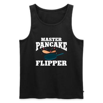 Pancake Saying Breakfast Pancakes - Men's Premium Organic Tank Top - black - Front - Michal (187cm)