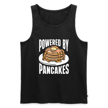 Pancake Saying Breakfast Pancakes - Men's Premium Organic Tank Top - black - Front - Michal (187cm)