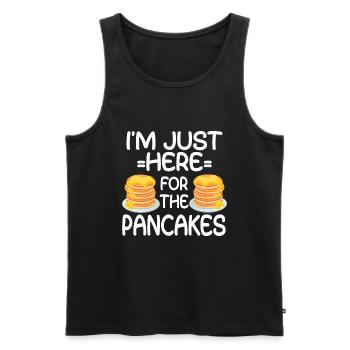 Pancake Saying Breakfast Pancakes - Men's Premium Organic Tank Top - black - Front - Michal (187cm)