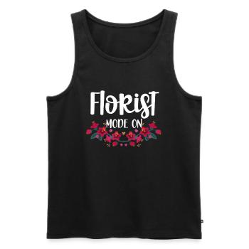 Cadeau de fleuriste, Designer Floral disant, fleuriste - Débardeur bio Premium Homme - noir - Devant - Michal (187cm)