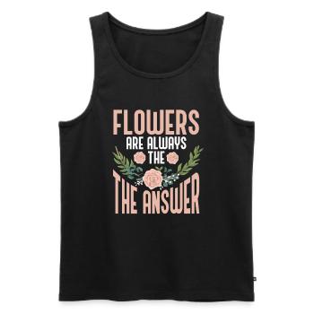 Cadeau de fleuriste, Designer Floral disant, fleuriste - Débardeur bio Premium Homme - noir - Devant - Michal (187cm)