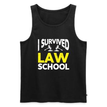 Avocat cadeau faculté de droit étudiant humour avocat - Débardeur bio Premium Homme - noir - Devant - Michal (187cm)