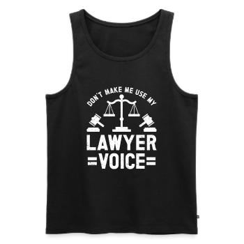 Avocat cadeau faculté de droit étudiant humour avocat - Débardeur bio Premium Homme - noir - Devant - Michal (187cm)