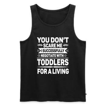 Nanny Daycare Babysitter - Men's Premium Organic Tank Top - black - Front - AI Model Male 178 light (178cm)