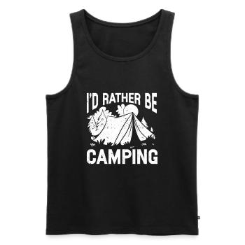 Camping Cadeau Campfire Nature Camper - Débardeur bio Premium Homme - noir - Devant - Michal (187cm)