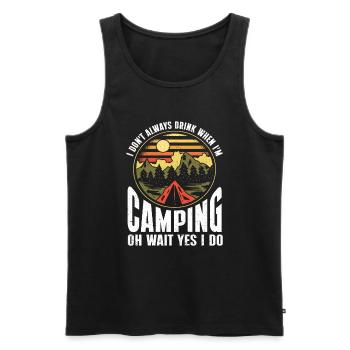 Camping Cadeau Campfire Nature Camper - Débardeur bio Premium Homme - noir - Devant - Michal (187cm)