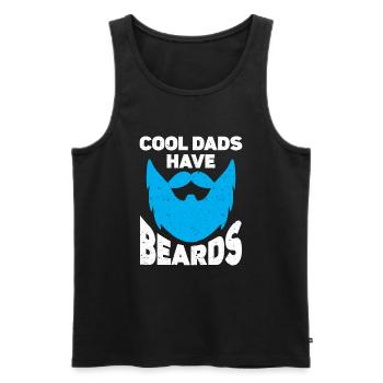 Beard Saying, Bearded Father, Husband Gift, Beard - Men's Premium Organic Tank Top - black - Front - AI Model Male 178 light (178cm)