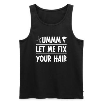 Friseur Geschenk Für Friseur Salon Spruch Friseur - Männer Premium Bio Tank Top - Schwarz - Vorne - AI Model Male 178 light (178cm)