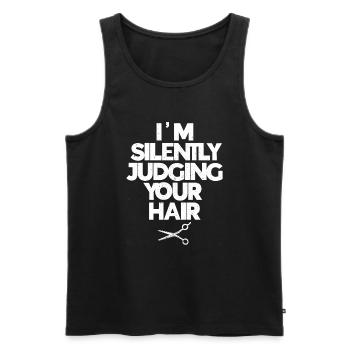 Friseur Geschenk Für Friseur Salon Spruch Friseur - Männer Premium Bio Tank Top - Schwarz - Vorne - AI Model Male 178 light (178cm)