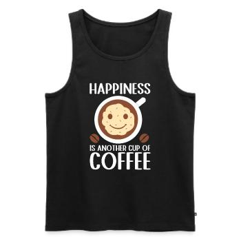 Barista Coffee - Men's Premium Organic Tank Top - black - Front - Michal (187cm)