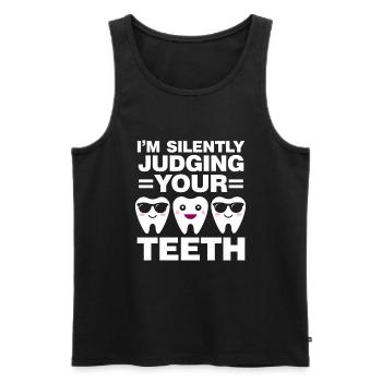 Dentist Student Degree Teeth Dentistry - Men's Premium Organic Tank Top - black - Front - AI Model Male 178 light (178cm)