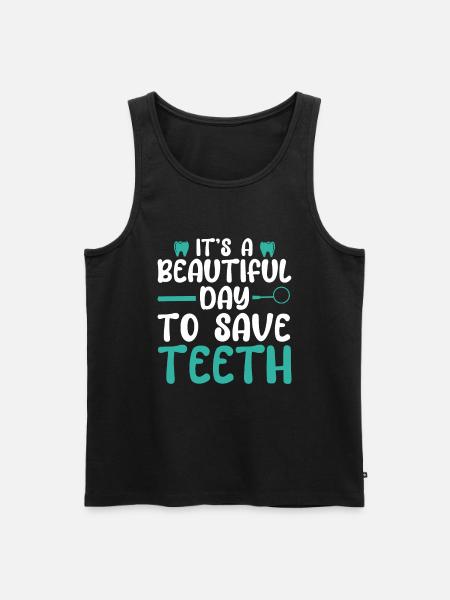 Dentist Student Degree Teeth Dentistry - Men's Premium Organic Tank Top - black