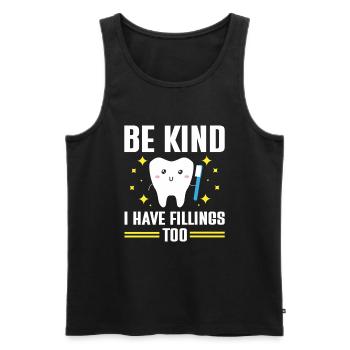 Dentist Student Degree Teeth Dentistry - Men's Premium Organic Tank Top - black - Front - AI Model Male 178 light (178cm)