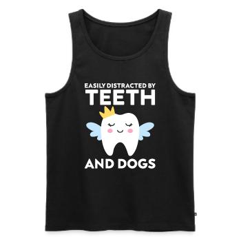 Dentist Student Degree Teeth Dentistry - Men's Premium Organic Tank Top - black - Front - AI Model Male 178 light (178cm)