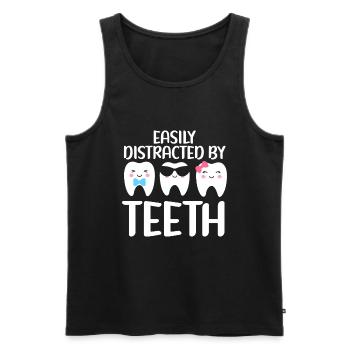 Dentist Student Degree Teeth Dentistry - Men's Premium Organic Tank Top - black - Front - AI Model Male 178 light (178cm)