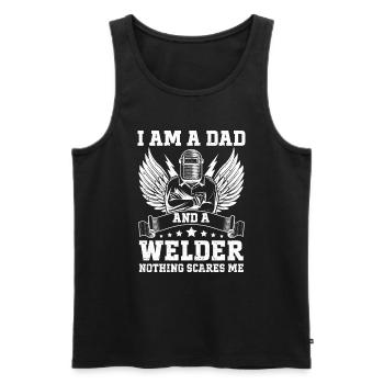 Soudure Dire Métallurgiste Soudeur Papa - Débardeur bio Premium Homme - noir - Devant - Michal (187cm)