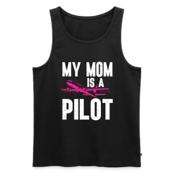 Pilot Quote Flight Lover Aircraft Aviation - Men's Premium Organic Tank Top - black - Front - Michal (187cm)