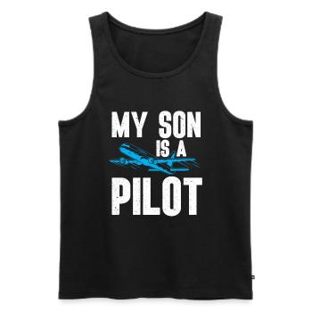 Pilot Quote Flight Lover Aircraft Aviation - Men's Premium Organic Tank Top - black - Front - Michal (187cm)