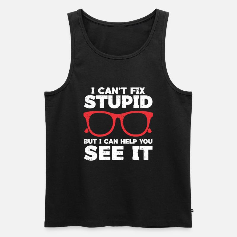 Optometrist Optiker Optometrie - Männer Premium Bio Tank Top - Schwarz