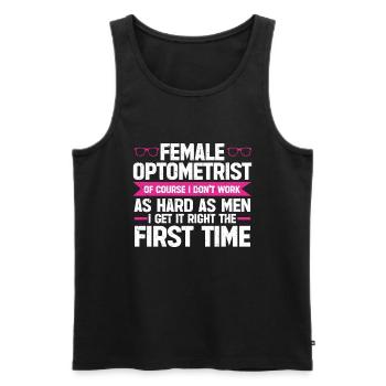 Optometrist Optiker Optometrie - Männer Premium Bio Tank Top - Schwarz - Vorne - AI Model Male 178 light (178cm)
