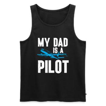 Pilot Quote Flight Lover Aircraft Aviation - Men's Premium Organic Tank Top - black - Front - Michal (187cm)