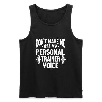 Personal Trainer Coach Gym Workout Fitness Trainer - Men's Premium Organic Tank Top - black - Front - Michal (187cm)