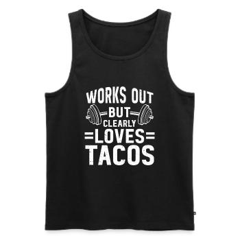 Personal Trainer Coach Gym Workout Fitness Trainer - Men's Premium Organic Tank Top - black - Front - Michal (187cm)