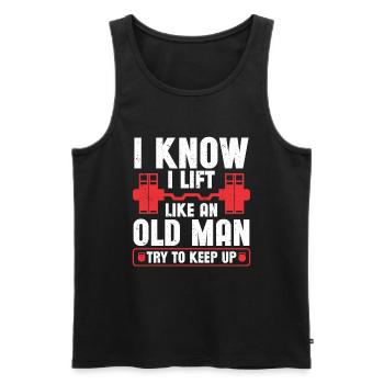 Personal Trainer Coach Gym Workout Fitness Trainer - Men's Premium Organic Tank Top - black - Front - Michal (187cm)