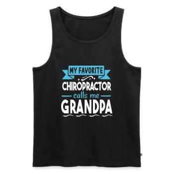 Chiropraktiker Chiropraktik - Männer Premium Bio Tank Top - Schwarz - Vorne - AI Model Male 178 light (178cm)