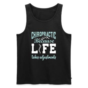 Chiropraktiker Chiropraktik - Männer Premium Bio Tank Top - Schwarz - Vorne - AI Model Male 178 light (178cm)