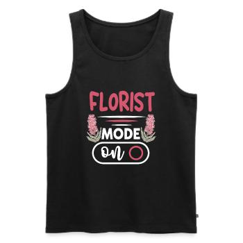 Designer floral Fleuriste Fleuriste Fleuriste - Débardeur bio Premium Homme - noir - Devant - AI Model Male 178 light (178cm)