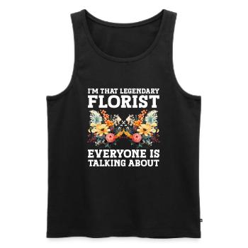 Designer floral Fleuriste Fleuriste Fleuriste - Débardeur bio Premium Homme - noir - Devant - Michal (187cm)