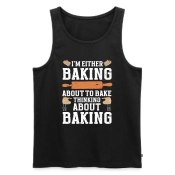 Cuisson Jeu de mots Cuire Cuisinier Chef Boulanger - Débardeur bio Premium Homme - noir - Devant - Michal (187cm)