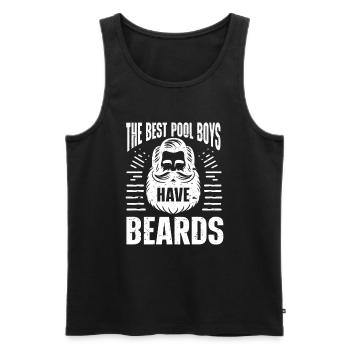 Beards Sayings For Men Bearded Father - Men's Premium Organic Tank Top - black - Front - Michal (187cm)