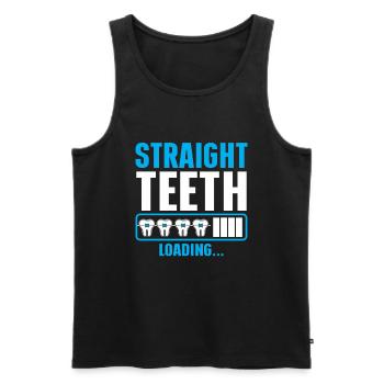 Orthodontiste Orthodontie Dentaire - Débardeur bio Premium Homme - noir - Devant - AI Model Male 178 light (178cm)