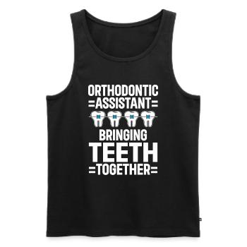 Orthodontist Orthodontic Dental - Men's Premium Organic Tank Top - black - Front - Michal (187cm)
