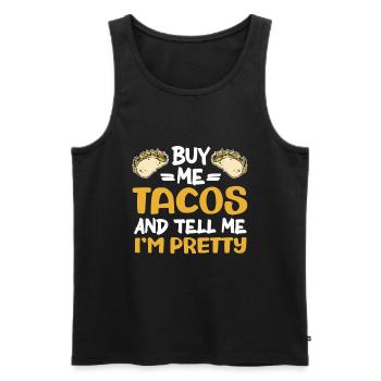 Taco Lover Nourriture Citation Taco - Débardeur bio Premium Homme - noir - Devant - Michal (187cm)