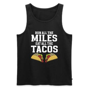 Taco Lover Nourriture Citation Taco - Débardeur bio Premium Homme - noir - Devant - Michal (187cm)
