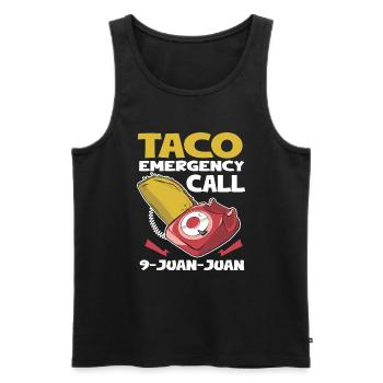 Taco Lover Food Quote Taco - Men's Premium Organic Tank Top - black - Front - Michal (187cm)