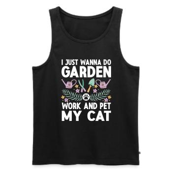 Gartenbau LandschaftsbauGarten Gärtner - Männer Premium Bio Tank Top - Schwarz - Vorne - Michal (187cm)