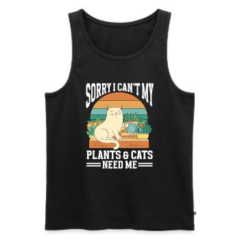 Gartenbau LandschaftsbauGarten Gärtner - Männer Premium Bio Tank Top - Schwarz - Vorne - Michal (187cm)