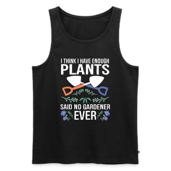 Gartenbau LandschaftsbauGarten Gärtner - Männer Premium Bio Tank Top - Schwarz - Vorne - Michal (187cm)