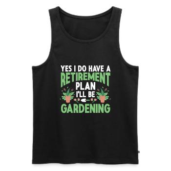 Gartenbau LandschaftsbauGarten Gärtner - Männer Premium Bio Tank Top - Schwarz - Vorne - Michal (187cm)