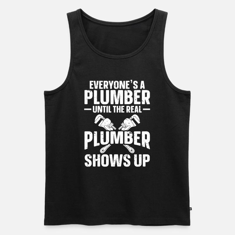Klempnern Männer Vater Ehemann Klempner - Männer Premium Bio Tank Top - Schwarz