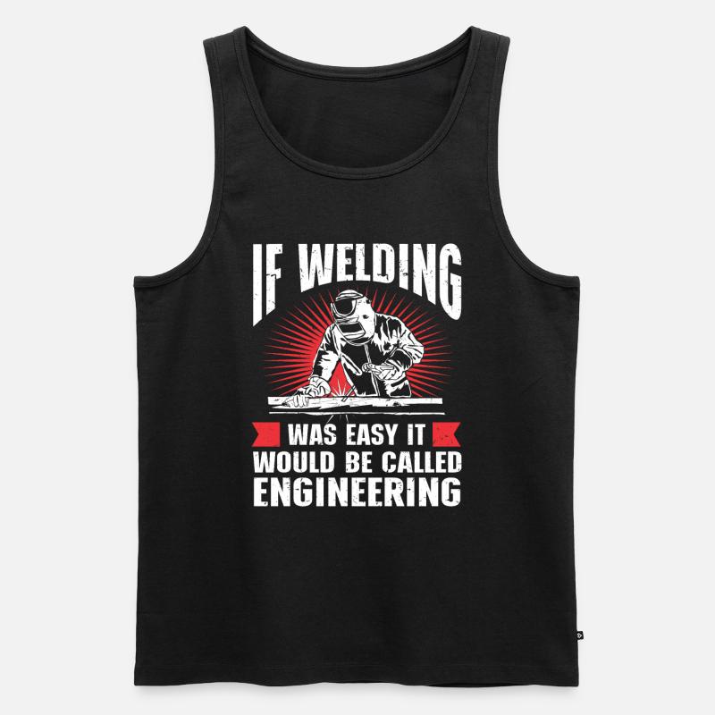 Schweißer Schweißen - Männer Premium Bio Tank Top - Schwarz
